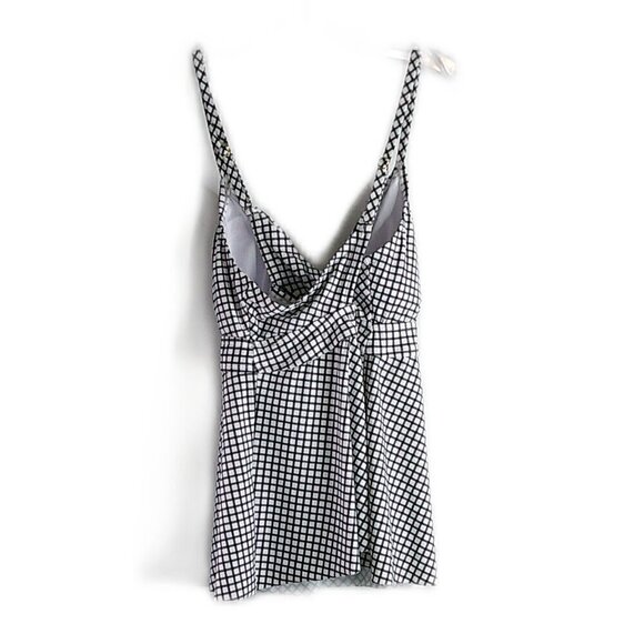 Kona Sol - Black / White Plaid Swimsuit Top - Size XL - Picture 5 of 5
